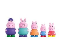 Peppa Pig - Set di 5 Statuette da Bagno - Giocattoli d'Acqua Con Mamma, Papà, Nonno, George e Peppa (DeQube 919D00048)