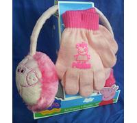 PEPPA PIG SET PARAORECCHIE E GUANTI EARMUFFS AND GLOVES OREJERAS + GUANTES