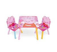 Peppa Pig Set Tavolino e 2 Sedie in legno Rosa Multicolor