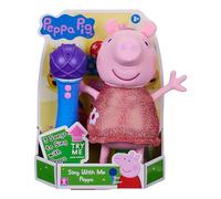 Peppa Pig, Sing With Me Peppa - Peluche interattivo musicale con microfono, regalo per bambini in età prescolare