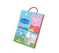 Peppa Pig Spaß-Set I Basteln - Rätseln - Stickern: Box mit 3 Büchern + Stickern ab 4 Jahren