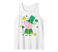 Peppa Pig St. Patrick's Day Shamrocks And Leprechaun Hat Canotta