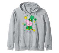 Peppa Pig St. Patrick's Day Shamrocks And Leprechaun Hat Felpa con Cappuccio
