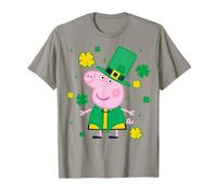 Peppa Pig St. Patrick's Day Shamrocks And Leprechaun Hat Maglietta