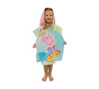 Peppa Pig Telo Poncho Cappuccio 100% Cotone Bambini Accappatoio Piscina Spiaggia