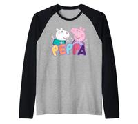 Peppa Pig Suzy Sheep Forever Friends BFF Love Bestie retrò Maglia con Maniche Raglan