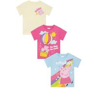 Peppa Pig Tshirt Bambino, Magliette Bambina Confezione da 3, T Shirt Ragazza con Peppa, George e Evie 4-5 Anni