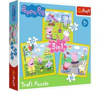 Peppa Pig Una bella giornata - Puzzle 3in1 20-50 pezzi 1 St