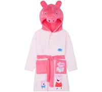 Peppa Pig Vestaglia Bambina Bimba, Morbida e Caldo Pile Accappatoio Bagno con Cappuccio e Cintura, Regalo Bambina (18-24 Mesi, Rosa)