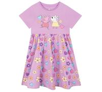 Peppa Pig Vestito Bambina | Vestito Estivo Ragazza Cotone | Abbigliamento Ragazza Manica Corta | Abiti in Cotone | Viola 2-3 Anni