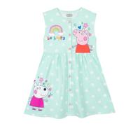 Peppa Pig Vestito Ragazza, Vestiti Bambina Estivo Peppa E Suzie, Verde 2-3 Anni