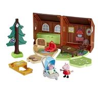 Peppa Pig, playset I Viaggi di Peppa: Avventura in casetta, con casa Pieghevole, 2 Action Figure ed Evie, Gioco per Bambini e Bambine dai 3 Anni in su