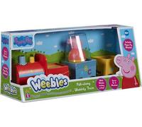 Peppa Pig Weebles Pull Along Wobbily Train, first toy, preschool toy, imaginative play, gift for 18 months+