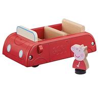 Peppa Pig Wooden Red Car, push along vehicle, imaginative play, preschool toys,