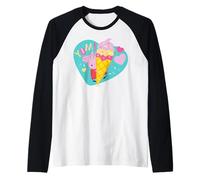 Peppa Pig Yum Ice Cream Maglia con Maniche Raglan