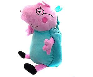 Peppa Pig Zaino 3D in peluche, ca. 38-45 cm, turchese, rosa, 45, moderno