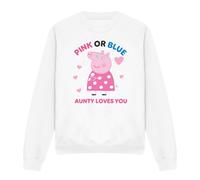 Peppa PigPink Or Blue Aunty Pig Loves You Felpa Donna (TV21380)