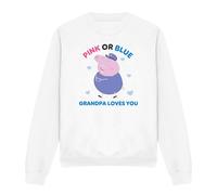 Peppa PigPink Or Blue Grandpa Pig Loves You Felpa Adulto Unisex (TV21375)