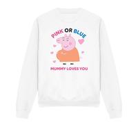 Peppa PigPink Or Blue Mummy Pig Loves You Felpa Donna (TV21395)