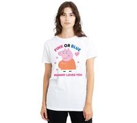 Peppa PigPink Or Blue Mummy Pig Loves You Maglietta Donna (TV21672)