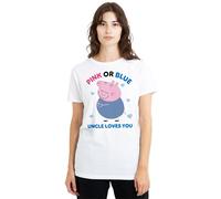 Peppa PigPink Or Blue Uncle Pig Loves You Maglietta Donna (TV21959)