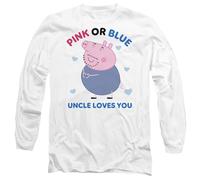 Peppa PigPink Or Blue Uncle Pig Loves You Maglietta Manica Lunga Adulto (TV21398