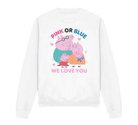 Peppa PigPink Or Blue We Love You Felpa Adulto Unisex (TV21376)