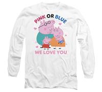 Peppa PigPink Or Blue We Love You Maglietta Famiglia Manica Lunga (TV21316)