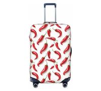 Pepper Chili - Copribagagli da viaggio, lavabile, con stampa rossa, 45-81 cm, alta elasticità, Nero , M