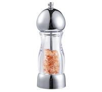 Pepper Grinder, Clear Refillable Salt Grinder Adjustable Coarseness Mill | Portable Ceramic Grinding Mechanism for Grilling Baking, Easy to Use