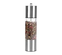 Pepper Grinder - Mano Refillable Pepper Mill, Stainless Steel Pepper Grinder with Adjustable Coarseness, 8 Inch for Home Kitchen & Outdoor Cooking, 8 Inch Refillable Pepper Grinder