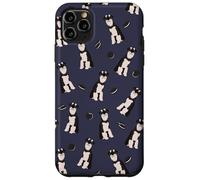 Pepper Pup - Schnauzer bianco e nero in blu navy Custodia per iPhone 11 Pro Max