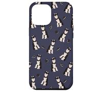 Pepper Pup - Schnauzer bianco e nero in blu navy Custodia per iPhone 12 Pro Max