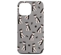Pepper Pup - Schnauzer bianco e nero in grigio Custodia per iPhone 13 Pro Max