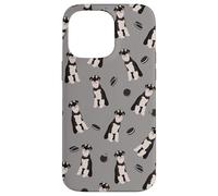 Pepper Pup - Schnauzer bianco e nero in grigio Custodia per iPhone 14 Pro Max