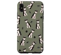 Pepper Pup - Schnauzer bianco e nero in lilla Custodia per iPhone XS Max