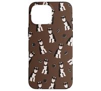 Pepper Pup - Schnauzer bianco e nero in marrone cioccolato Custodia per iPhone 16 Pro Max