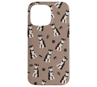 Pepper Pup - Schnauzer bianco e nero in mocha Custodia per iPhone 14 Pro Max