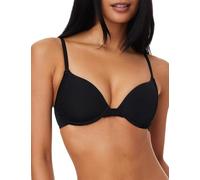 Pepper Reggiseno push-up | Reggiseno in pizzo sollevabile, zero lacune, tessuto setoso, reggiseno in pizzo con ferretto da donna (30A-40B), nero, 2B