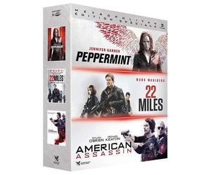 Peppermint + 22 Miles + American Assassin Cofanetto DVD Nuova