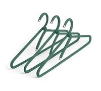 Peppermint Products Rope Hanger | Set di 3 ferri in tessuto in corda | design antiscivolo per giacche, camicie, pantaloni | Design: Roman Luyken | Gruccia per armadio e guardaroba (verde foresta)