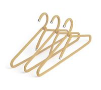 Peppermint Products Rope Hanger | Set di 3 ferri in tessuto in corda | Design antiscivolo per giacche, camicie, pantaloni | Design: Roman Luyken | Grucce per armadio e guardaroba (sabbia)