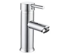 Peppermint Rubinetti per lavabo da bagno Rubinetti monocomando miscelatore da bagno 1 foro, moderno rubinetto miscelatore per lavabo con tubi caldi e freddi, in acciaio inossidabile, cromato