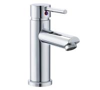 Peppermint Rubinetti per lavabo da bagno Rubinetti monocomando miscelatore da bagno 1 foro, moderno rubinetto miscelatore per lavabo con tubi caldi e freddi, in acciaio inossidabile, cromato