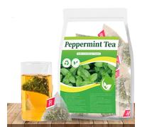 Peppermint Tea-Organic Peppermint Tea,Hand-Picked Made with Natural Peppermint Leaves, Individually Wrapped Bags 30 Teabags No Additives & Caffeine Free. (3pcs)