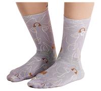 PEPPERMINT - Women's Signature Socks Print - Calze da ciclismo Unisex S/M | EU 35|38 grigio