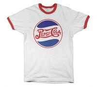 Pepsi Maglia T-Shirt Uomo Con Maniche Corte Retro Logo Ringer