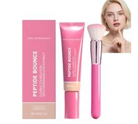 Peptide Bounce - Fondotinta flessibile, idratante in crema balsamica con peptidi, fondotinta a olio a lunga durata, nasconde le macchie, uniforma la carnagione, finitura satinata (1 pezzo)