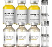 Peptide di seta Intensive Lifting Fiale e DNA di salmone, Siero collagene profondo per il viso, levigante, antirughe e siero idratante con collagene e peptide (6 pezzi)
