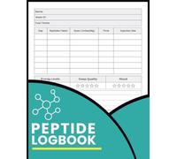 Peptide Logbook: Structured Journal for Recording Dosage Details, Timing, Application Site, and Weekly Tracking Notes